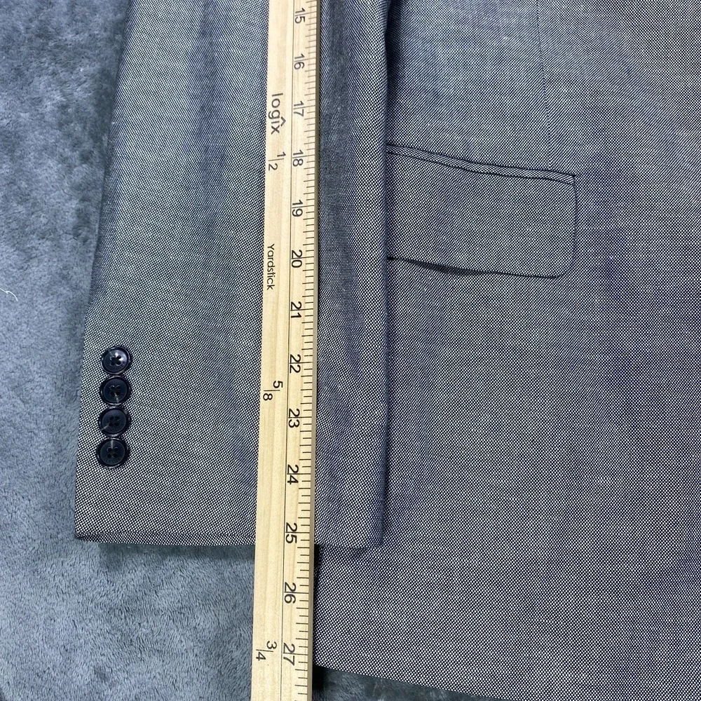 Tommy Hilfiger Linen Blend Blazer Men 44R Birds Eye Two Button Sport Coat Jacket